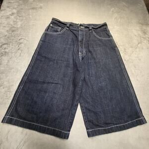 Ubug Bermuda Shorts Mens 34 Blue Denim Relaxed Fit Pockets 12in Inseam
